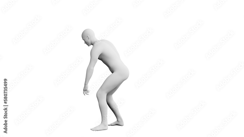 Beautiful young man posing, isolated on white background. 3d illustration (rendering). Artificial intelligence, android, mannequin Beautiful young man posing, isolated on white background. 3d illustration (rendering). Artificial intelligence, android, mannequin