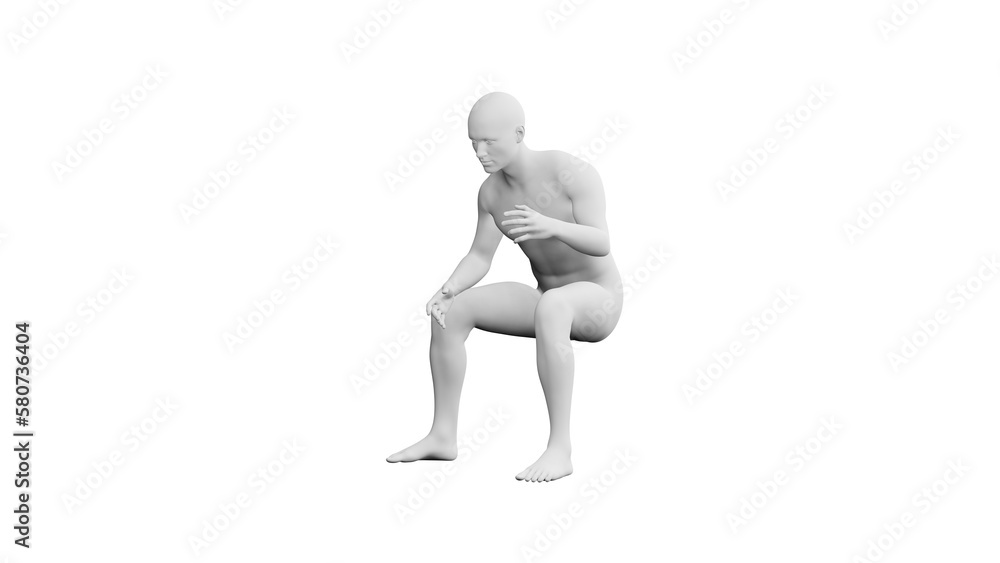 Beautiful young man posing, isolated on white background. 3d illustration (rendering). Artificial intelligence, android, mannequin Beautiful young man posing, isolated on white background. 3d illustration (rendering). Artificial intelligence, android, mannequin