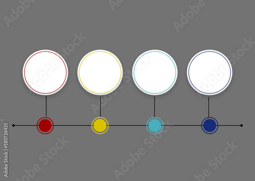 Business data visualization. Process chart. Abstract elements of graph, diagram with 4 steps