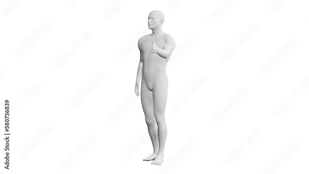 Beautiful young man posing, isolated on white background. 3d illustration (rendering). Artificial intelligence, android, mannequin Beautiful young man posing, isolated on white background. 3d illustration (rendering). Artificial intelligence, android, mannequin