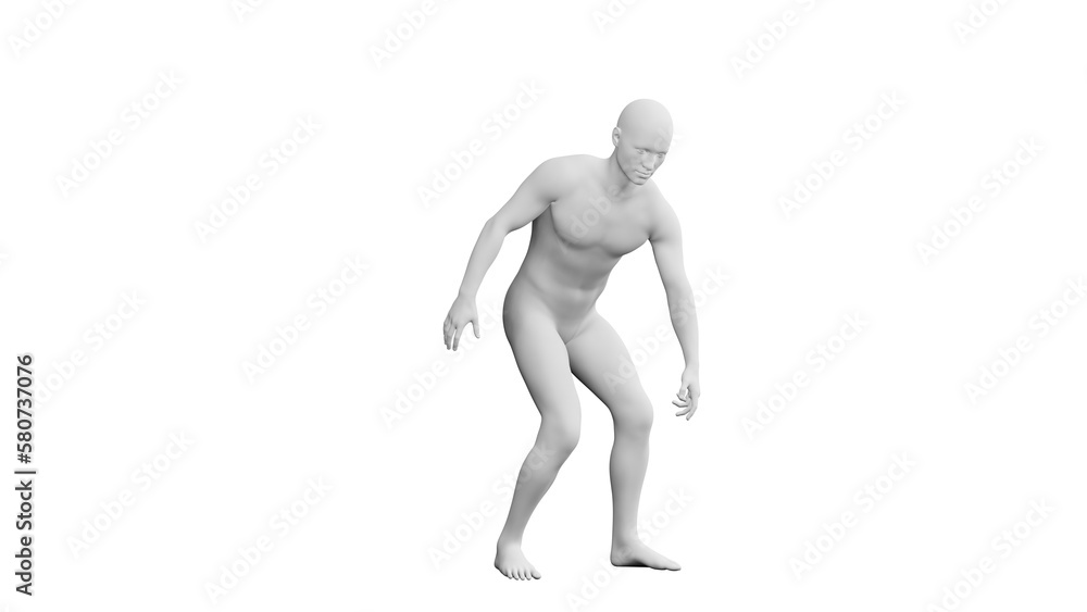 Beautiful young man posing, isolated on white background. 3d illustration (rendering). Artificial intelligence, android, mannequin Beautiful young man posing, isolated on white background. 3d illustration (rendering). Artificial intelligence, android, mannequin