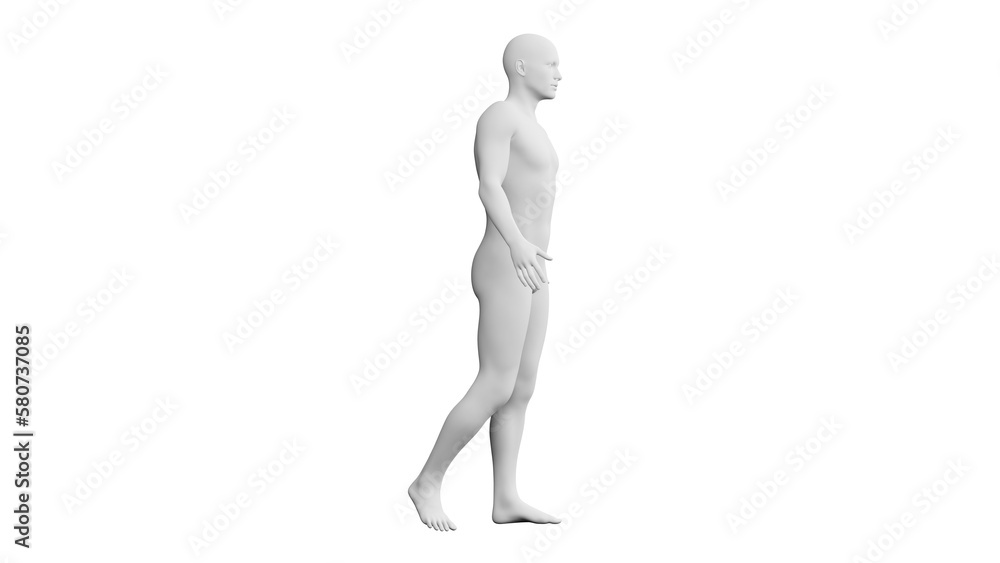 Beautiful young man posing, isolated on white background. 3d illustration (rendering). Artificial intelligence, android, mannequin Beautiful young man posing, isolated on white background. 3d illustration (rendering). Artificial intelligence, android, mannequin