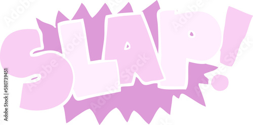 Billede på lærred flat color illustration of a cartoon slap symbol