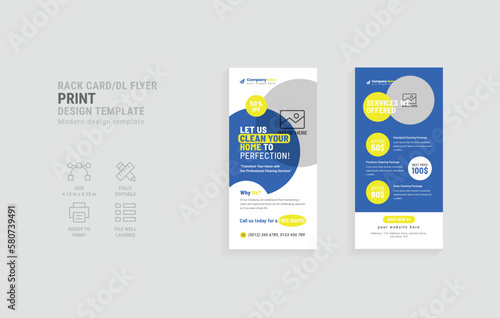 Cleaning service rack card template