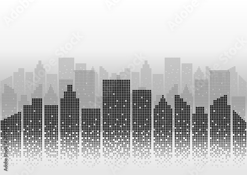 Fototapeta Naklejka Na Ścianę i Meble -  Building Background. Skyscraper. City building Background. Smart and Perspective Building. Cityscape. Metropolis City. Vector Illustration.