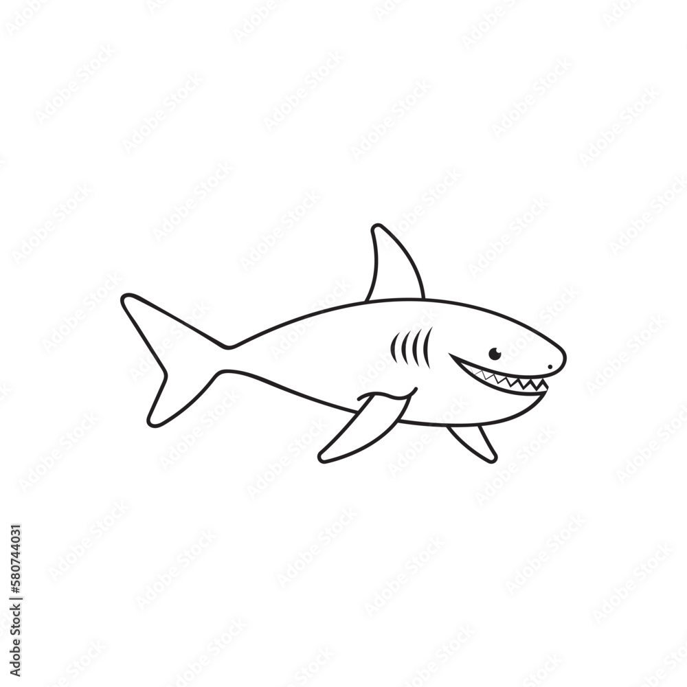 Fototapeta premium Shark illustration logo