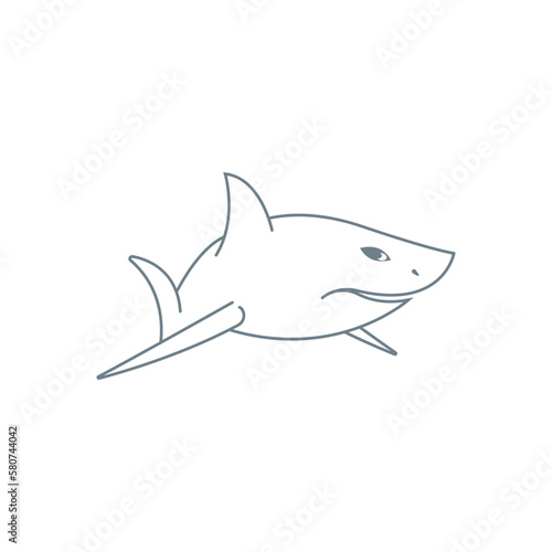 Shark illustration logo