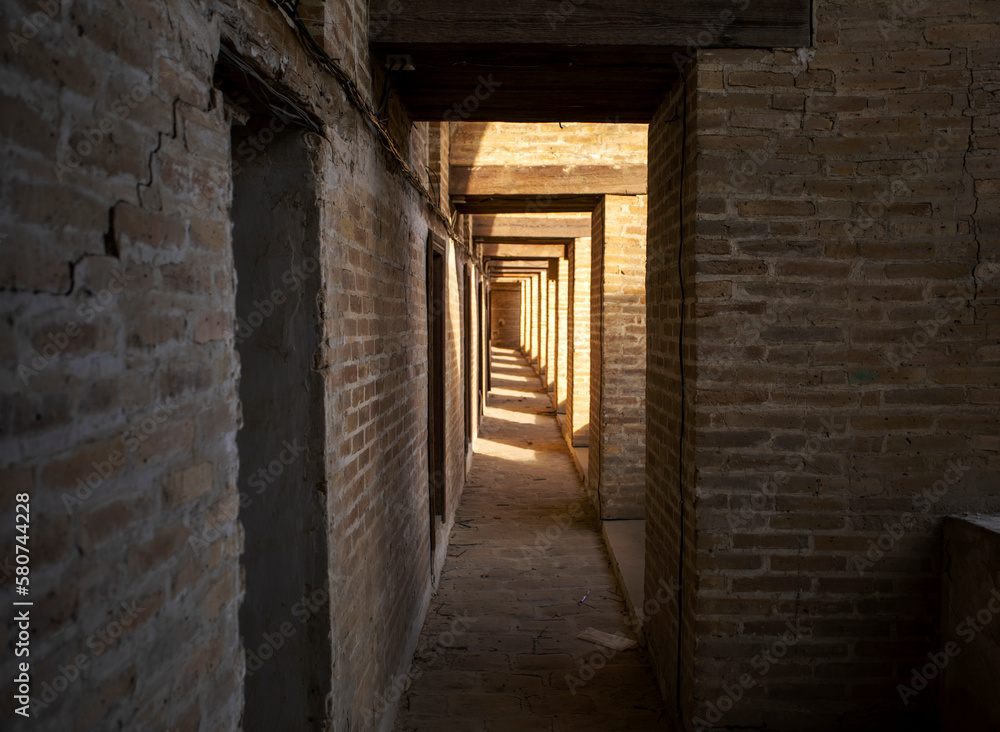 Corridor in a 16th century madrasah in Bukhara