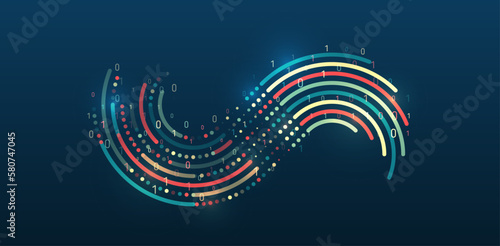 Foto Visualization of a large amount of data
