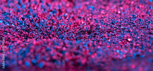 Ferrofluid illuminated with neon light