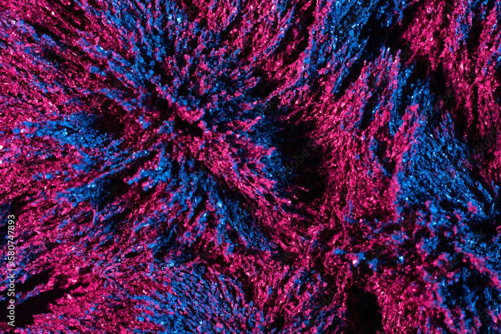 Ferrofluid illuminated with neon light Ferrofluid illuminated with neon light