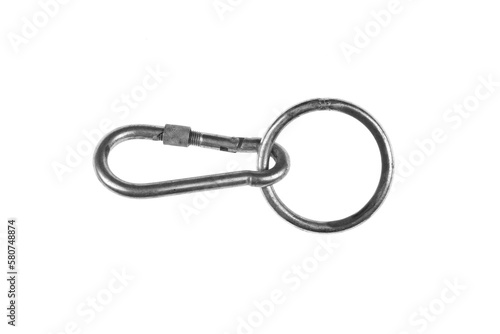 carabiner for connecting objects isolated on white background