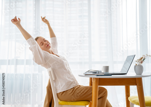 woman working in the office