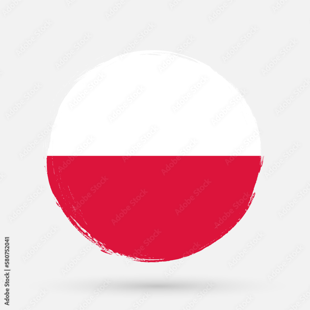 Flag of Poland, banner with grunge texture Flag of Poland, banner with grunge texture