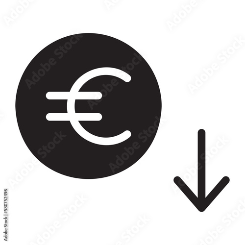 euro glyph icon