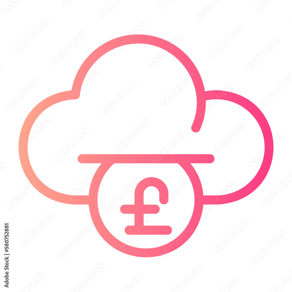 cloud gradient icon cloud gradient icon