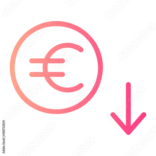 euro gradient icon