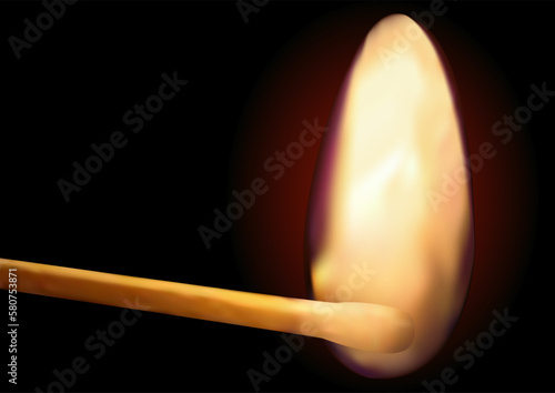 Burning match