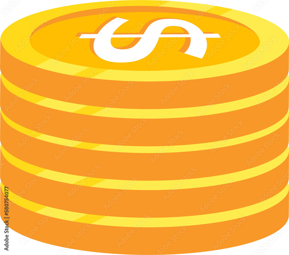 Obraz premium Coin and money cash icon