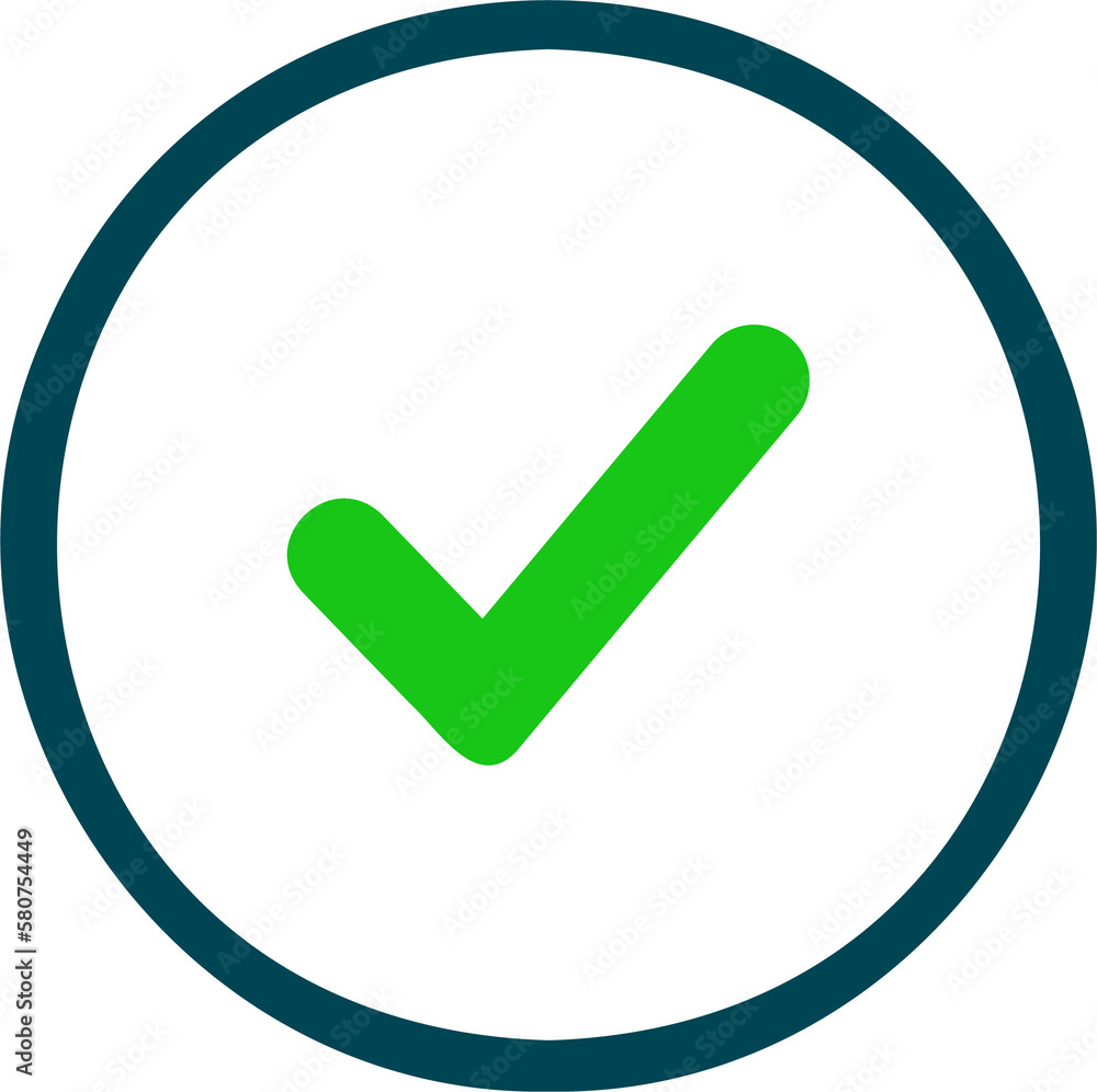 Checkmark and check icon. approve or deny line art for apps and websites and ui ux. Checkmark and check icon. approve or deny line art for apps and websites and ui ux.