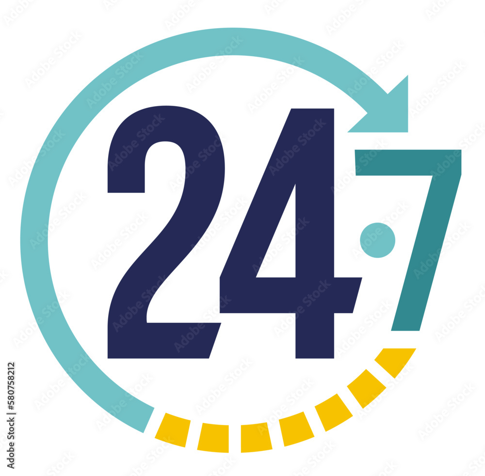 24 hours 7 days week order execution or service icons. 24 hours daily service. every day around the clock. service assistance around the clock, without interruption of service and access. vector
24 hours 7 days week order execution or service icons. 24 hours daily service. every day around the clock. service assistance around the clock, without interruption of service and access. vector