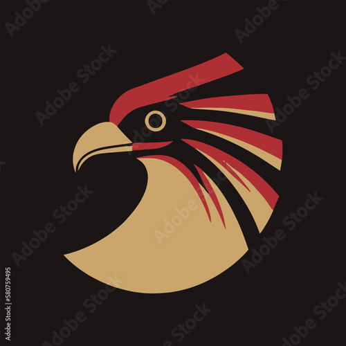 minimalist eagle logo vector illustration