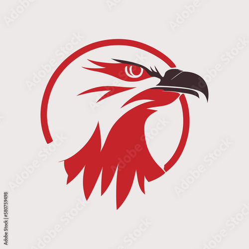 minimalist eagle logo vector illustration