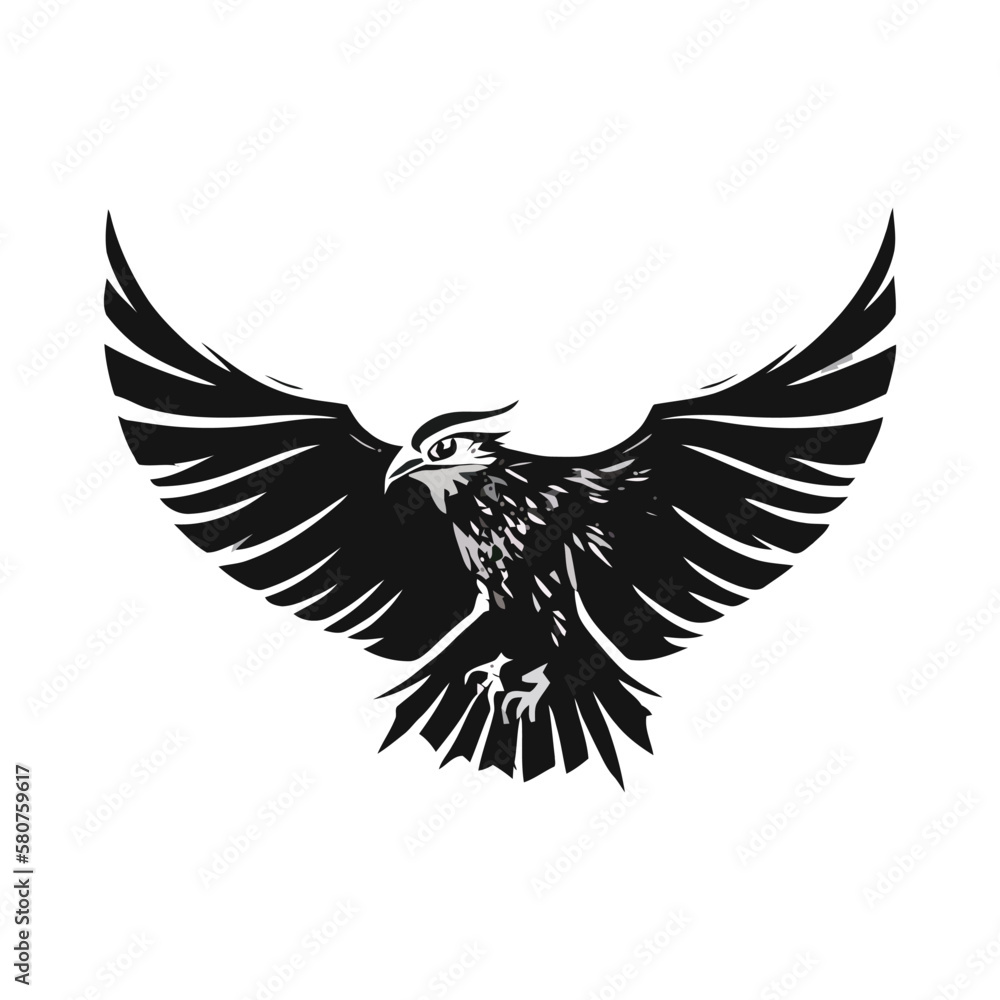 Obraz premium minimalist eagle logo vector illustration