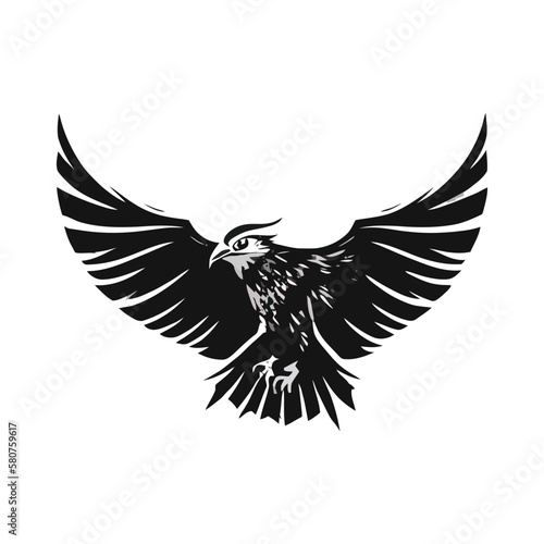 minimalist eagle logo vector illustration