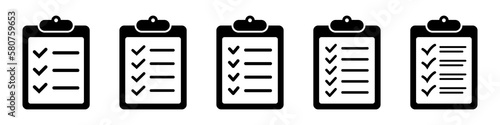 Clipboard and checklist icon. Project management, questionnaire icon. To do list vector icon for web site and app design.