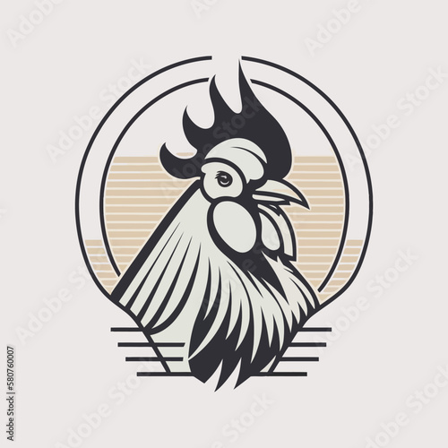 rooster logo illustration, mascot vector