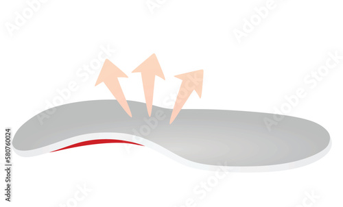 Foot orthopedic insole. vector illustration