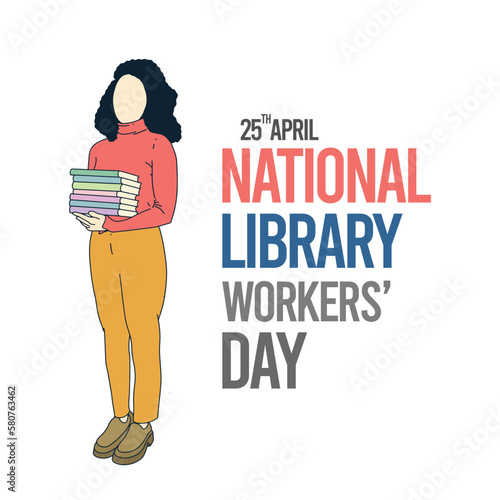 National Library Workers Day Vector Template