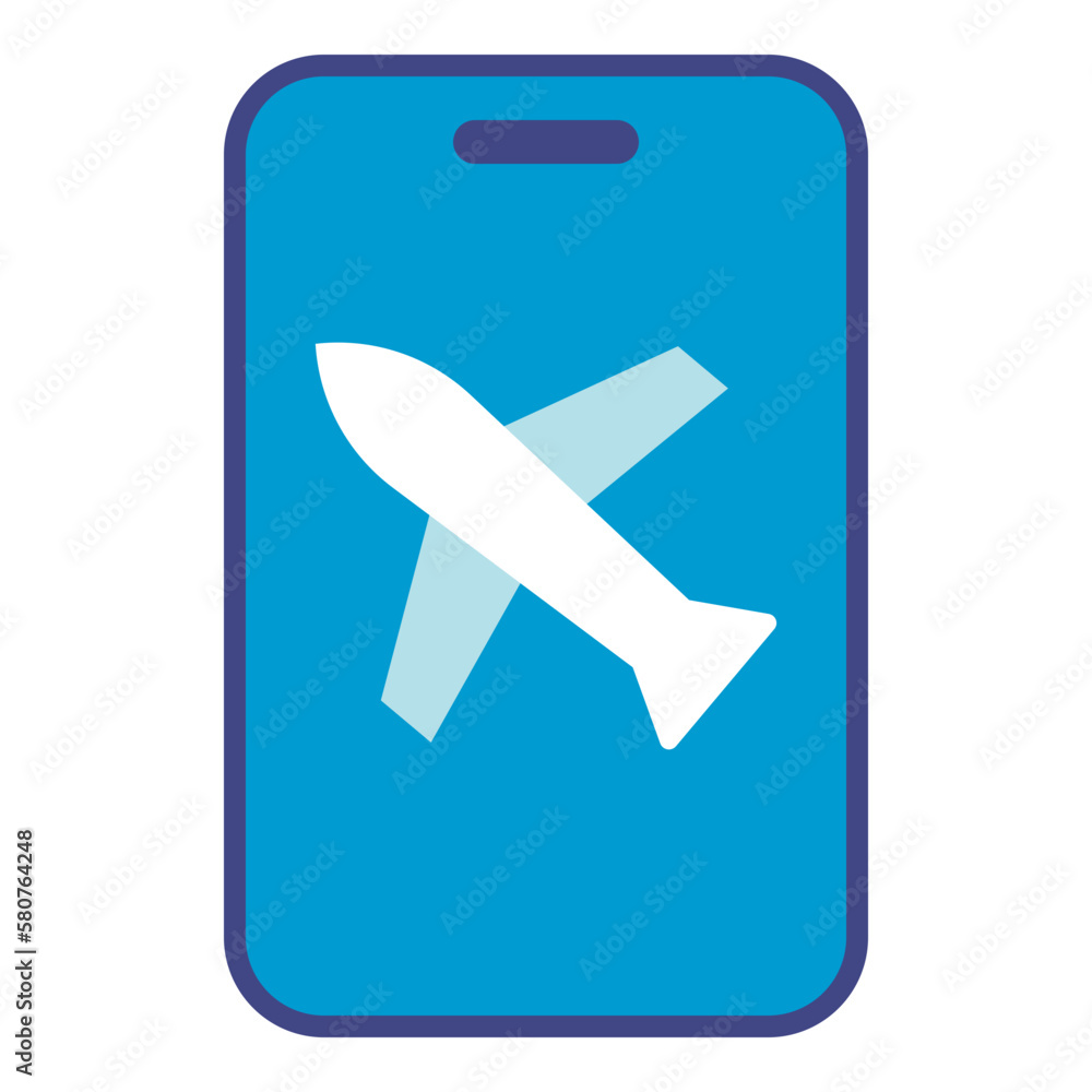 plane app on smartphone icon plane app on smartphone icon