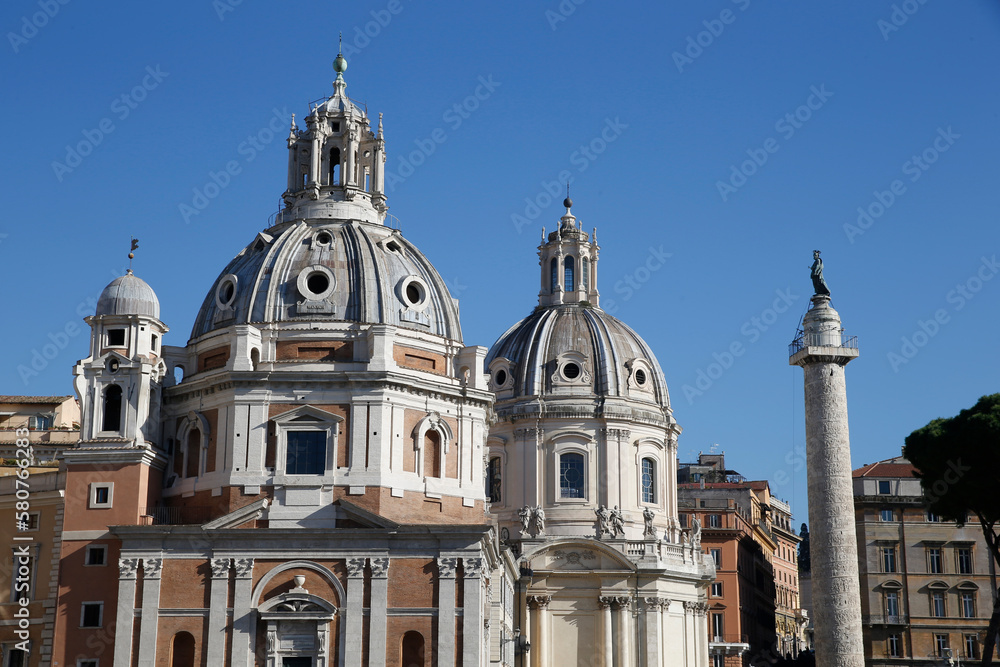 View from the Piazza Venezia, Rome. Italy.