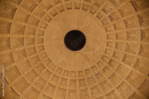 Pantheon ceiling  Rome. Italy.