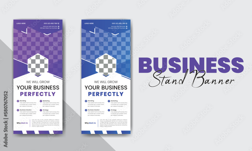 Business agency stand banner, X banner for promotion, creative marketing banner, corporate business banners.