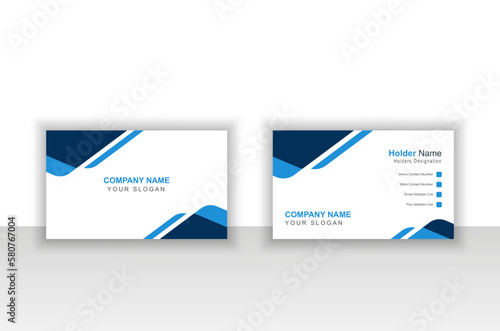 Two color attractive business card design in creative concept.