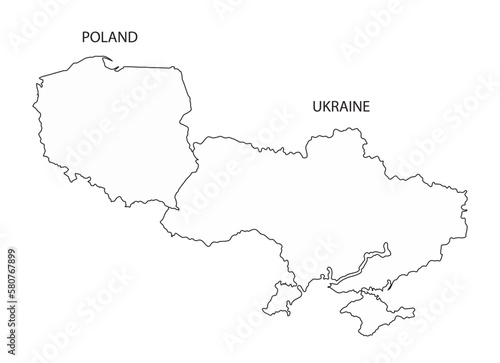 MAP POLAND AND UKRAINE
