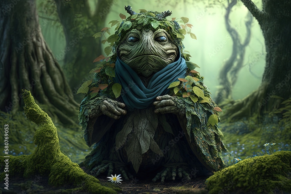 The Guardian of the Mossy Glade Generative AI The Guardian of the Mossy Glade Generative AI