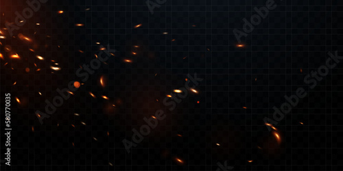 virtual spark realistic flame design vector illustration