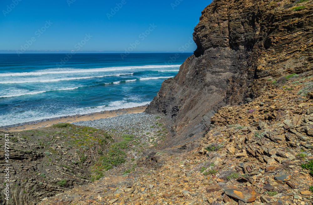 Cliffs in the Algarve West Coast