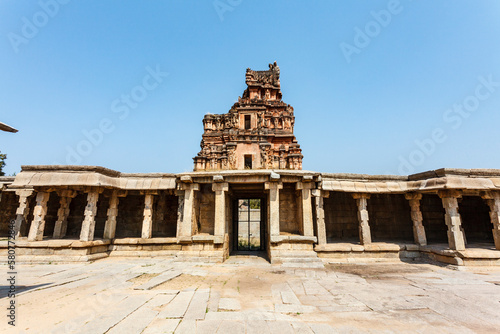 Exterior of the Sri Virupaksha temple in Hampi, Karnataka, India, Asia