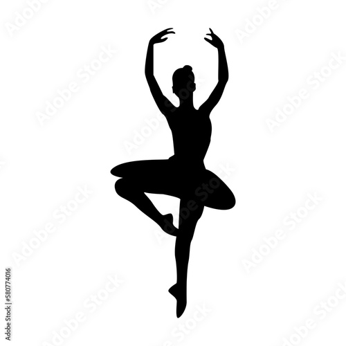 silhouette of a ballerina