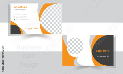 Modern clean Profession business card template. Flat Design abstract vector busiess care for business and personal use