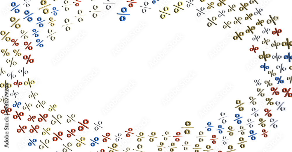 Sales icons floating in the air 3D rendering Sales icons floating in the air 3D rendering