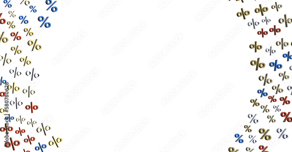 Sales icons floating in the air 3D rendering Sales icons floating in the air 3D rendering