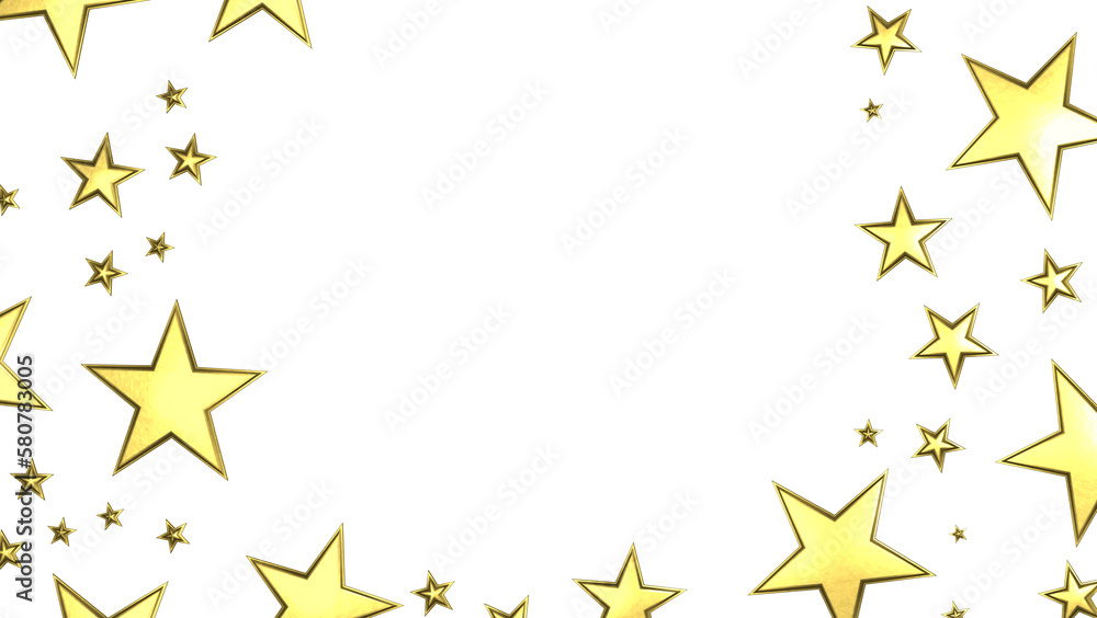 Fototapeta premium XMAS Stars - Festive christmas card. Isolated illustration white background. -