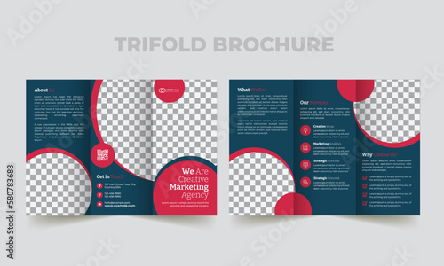 Creative corporate modern business trifold brochure template