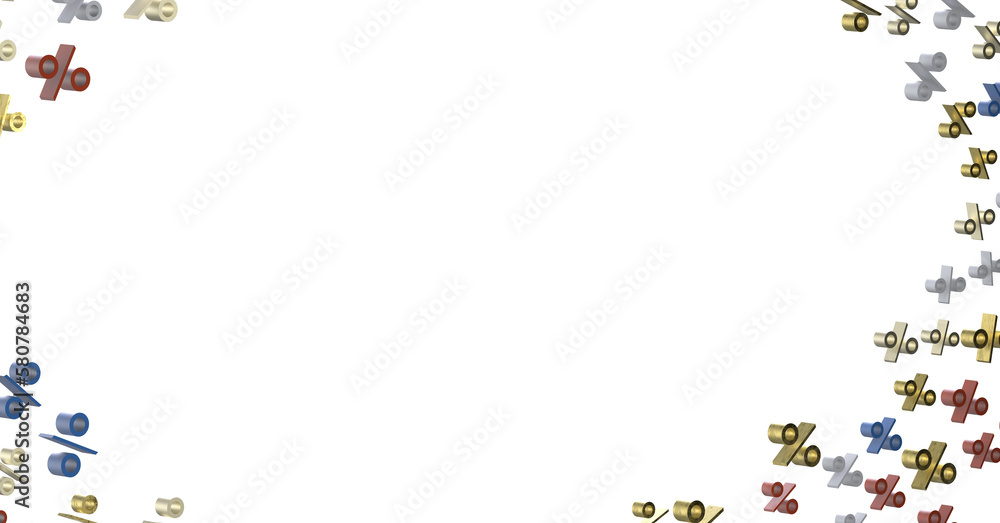 Fototapeta premium percent shopping digital in hand 3d.